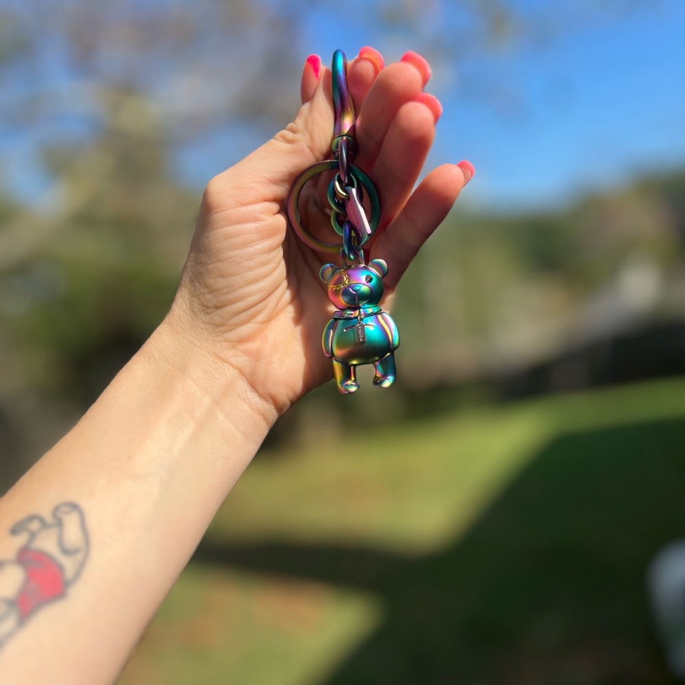 Rainbow Bear Keychain - image 1